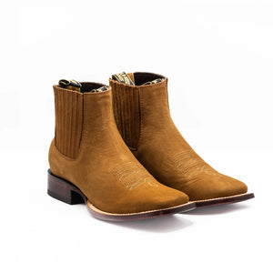 Wild West Boots - Men’s Nobuk Chedron Square Toe Short Boot -  282bm6350