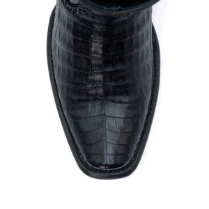 Wild West Boots – Men's 279B8205 | Dubai Toe | Caiman Belly Leather | Black | Short Boot