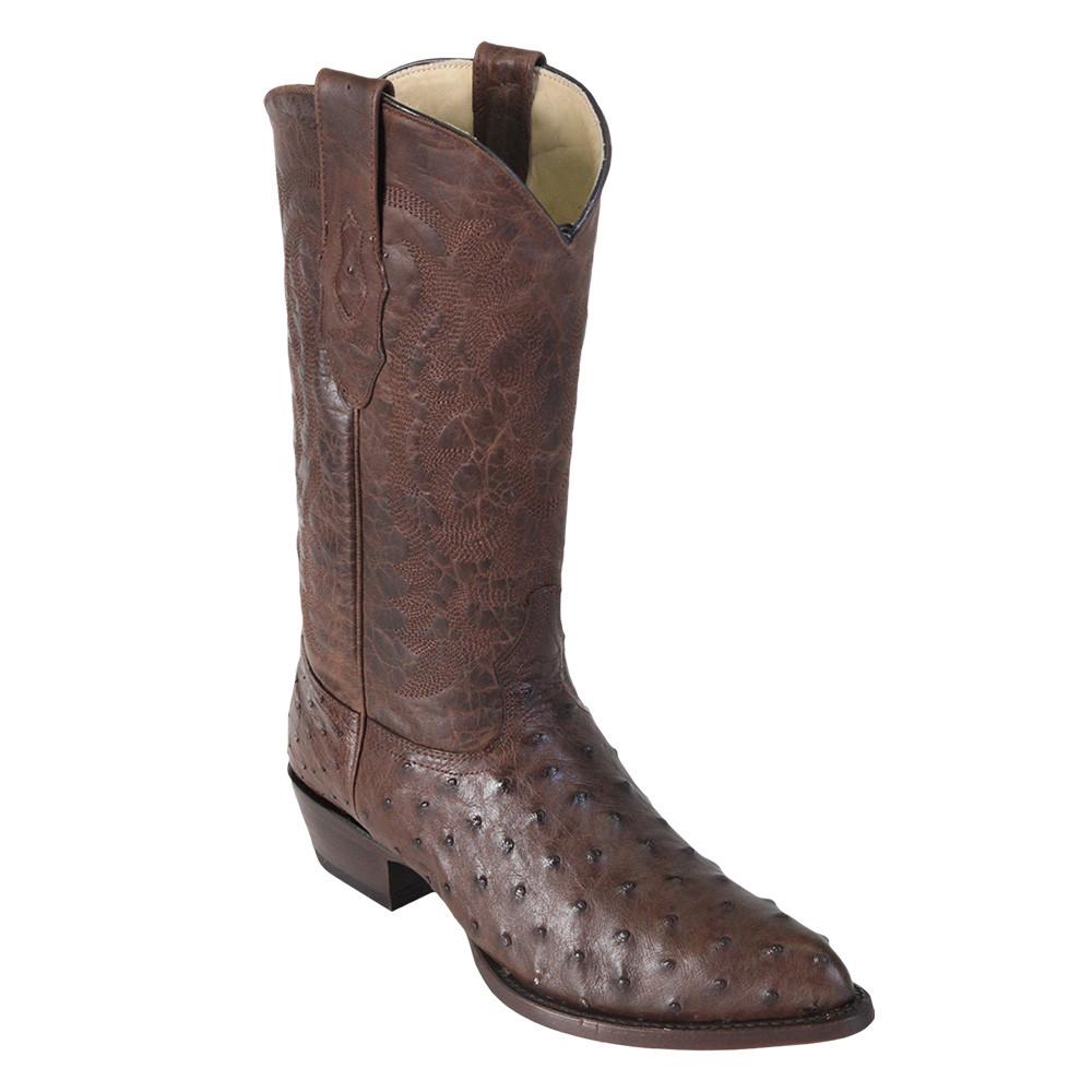 Ostrich-Brown-J-Toe-Cowboy-Boot-Los-Alto