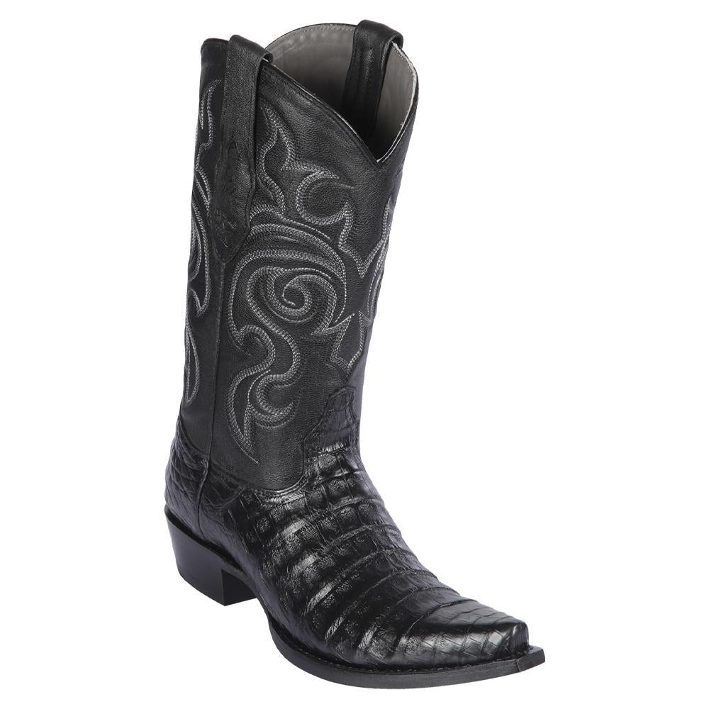 Los Altos Men's Caiman Belly Snip Toe Cowboy Boots