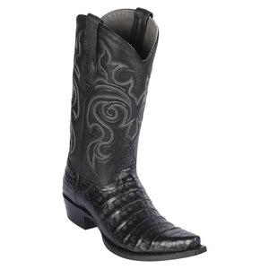 Los Altos Men's Caiman Belly Snip Toe Cowboy Boots