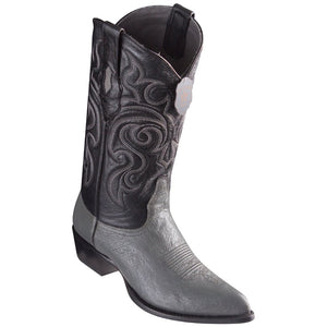 Los Altos Smooth Ostrich Grey Cowboy Boots J-Toe